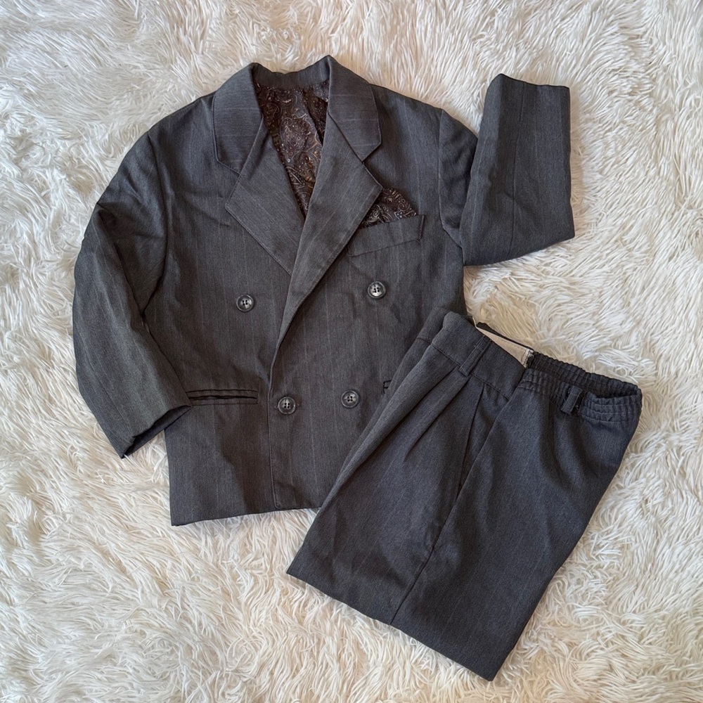 Kids Gray Blazer and Pants Set